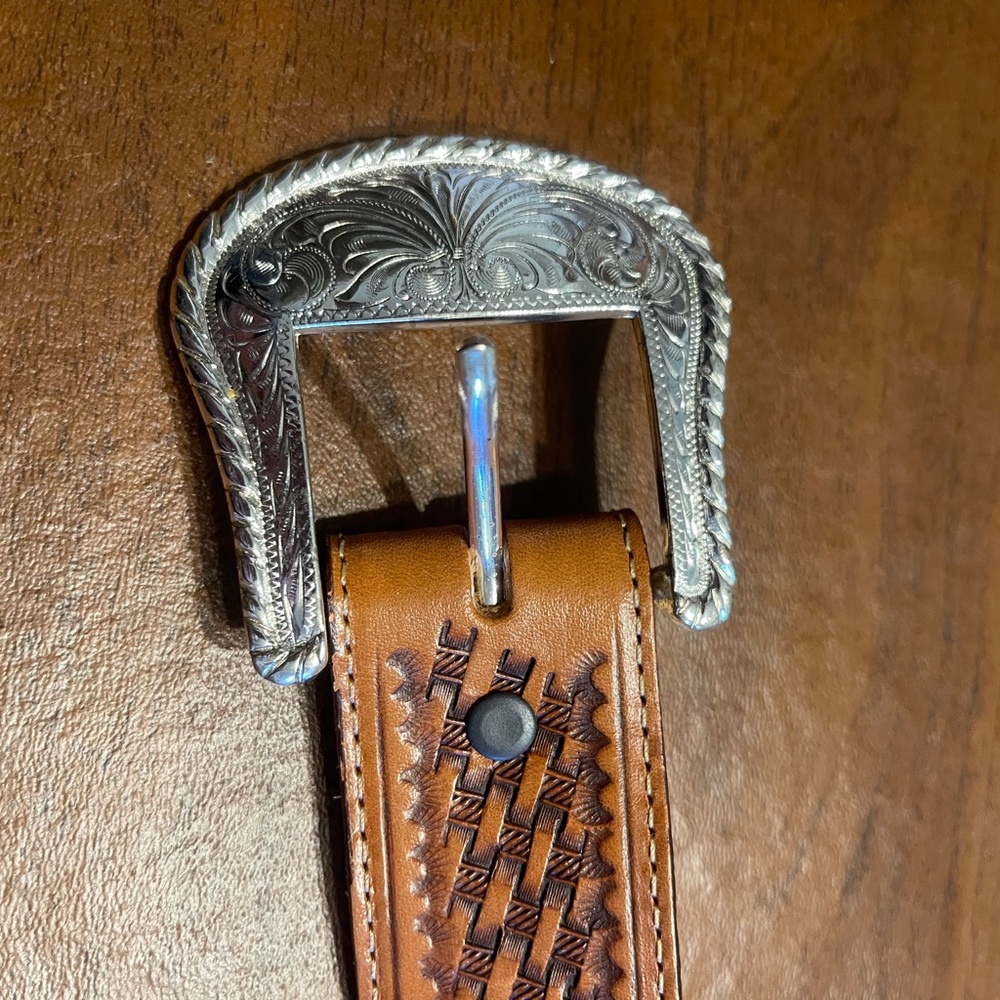 Tony Lama Memphis Lights leather belt.